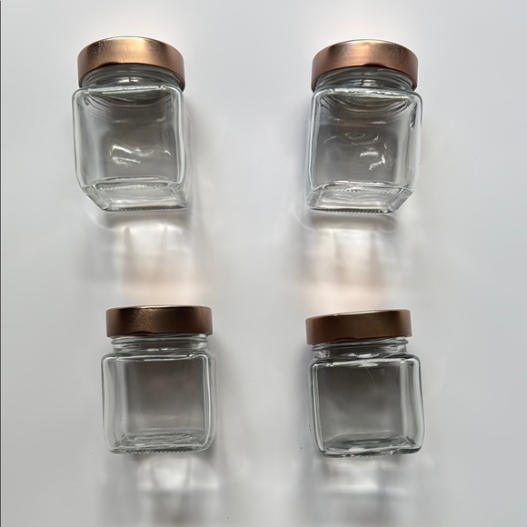 Copper Lid Glass Storage Jars Set - Picture 1 of 6